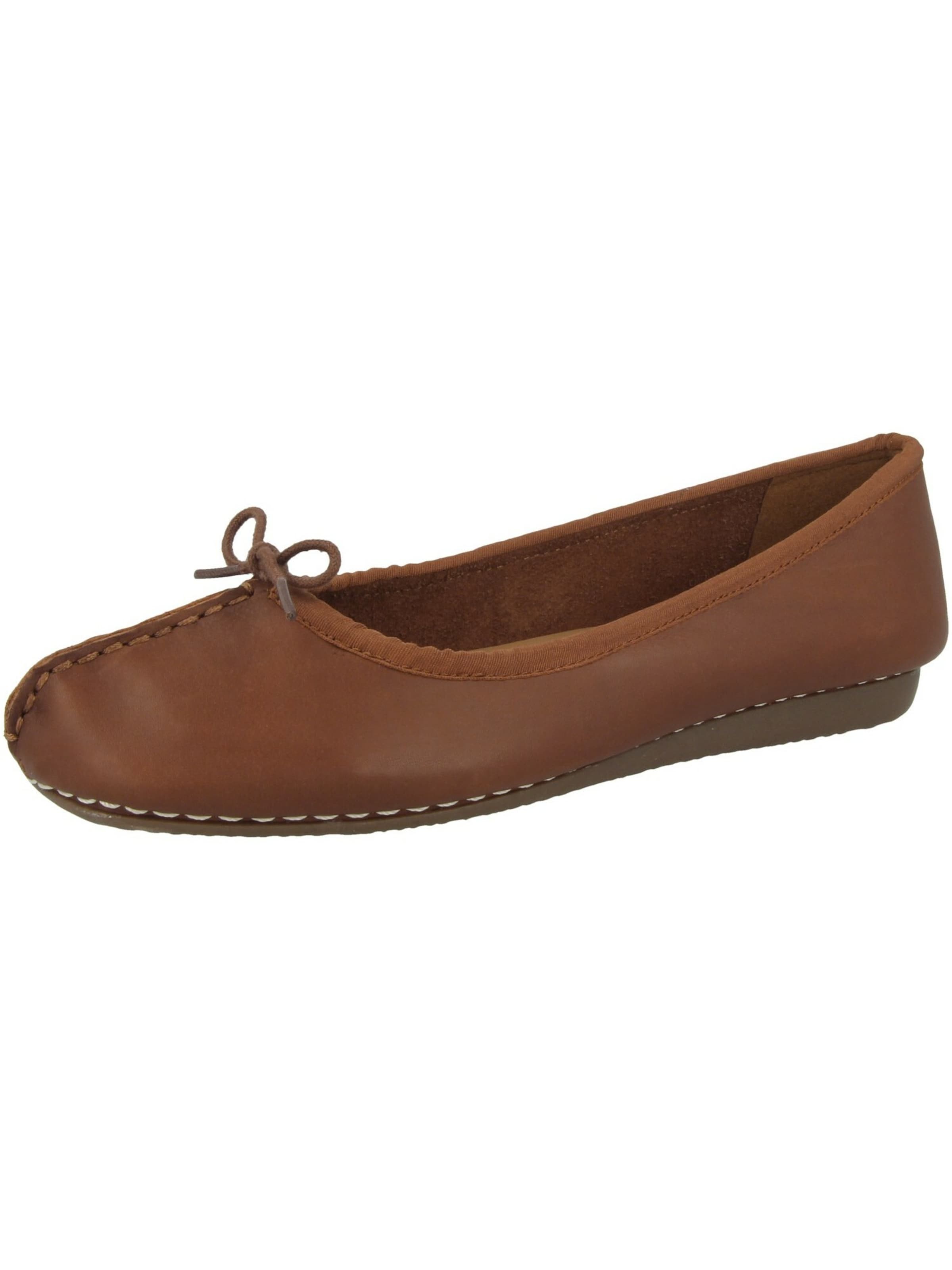 CLARKS Ballerina 'Freckle Ice' in Brown: front