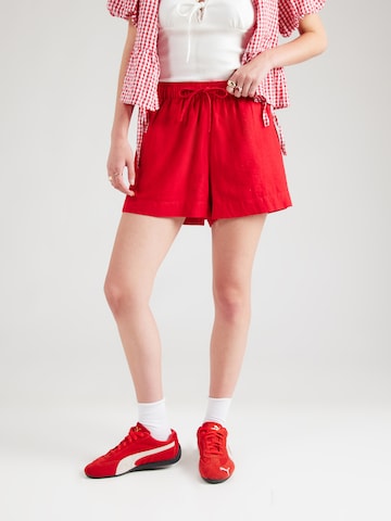 Loosefit Pantaloni di TOPSHOP in rosso: frontale