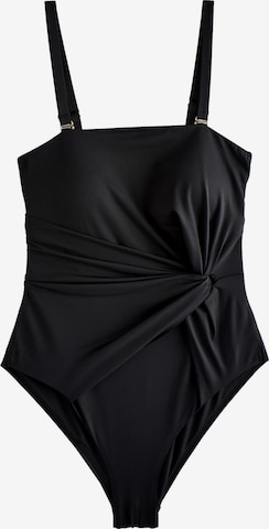 juoda Next Bandeau Maudymosi kostiumėlis: priekis