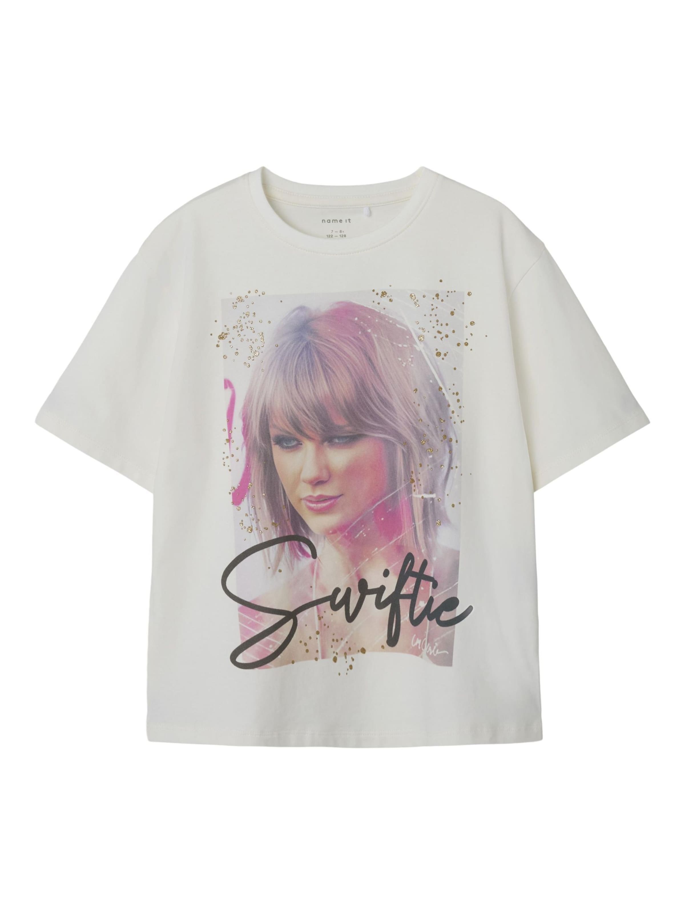 NAME IT Tričko 'NFKDUSAN CELEBRITY ICONS' - Biela: predná strana