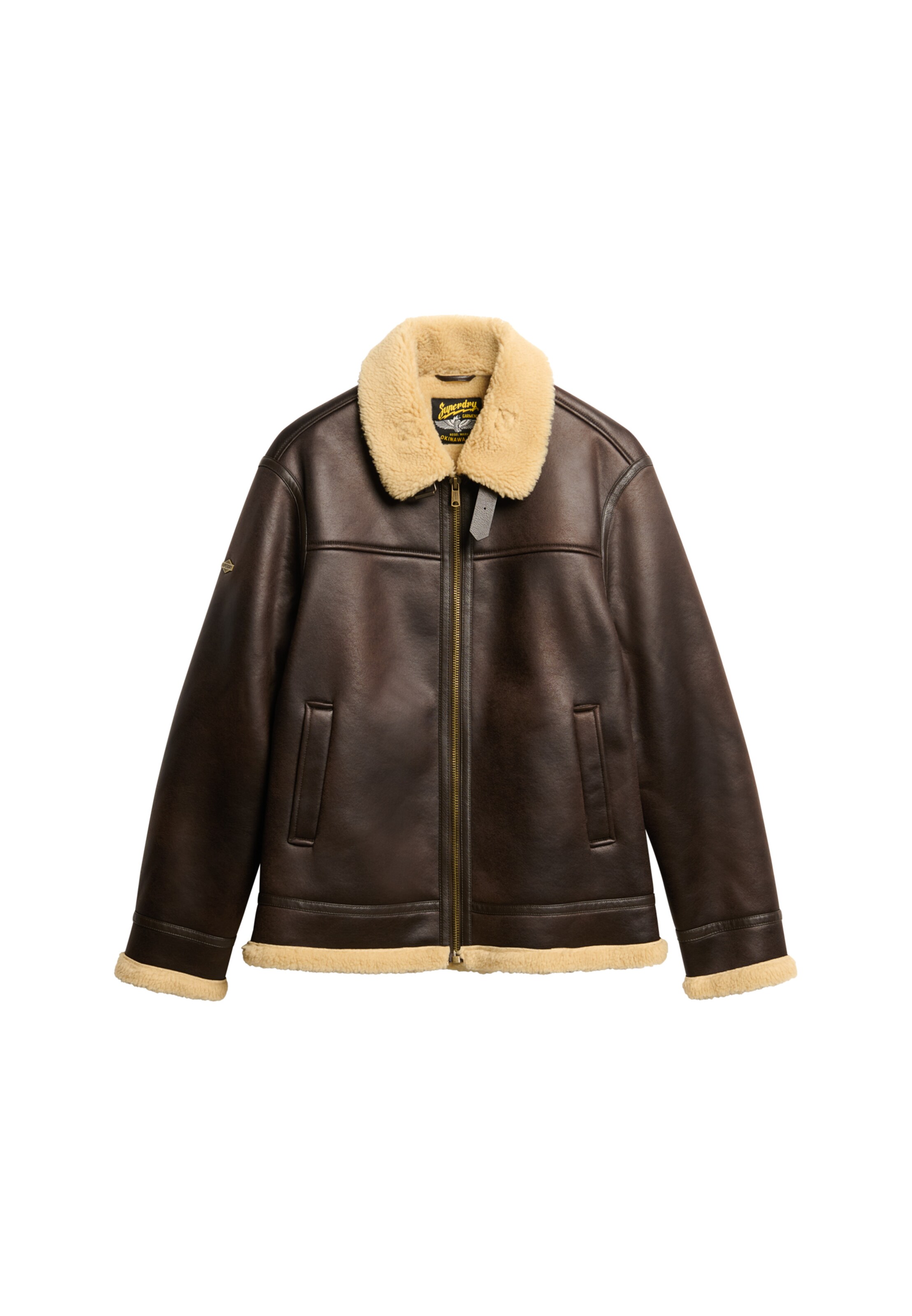 Superdry & Co Veste mi-saison en S en brun foncé, Vue avec produit