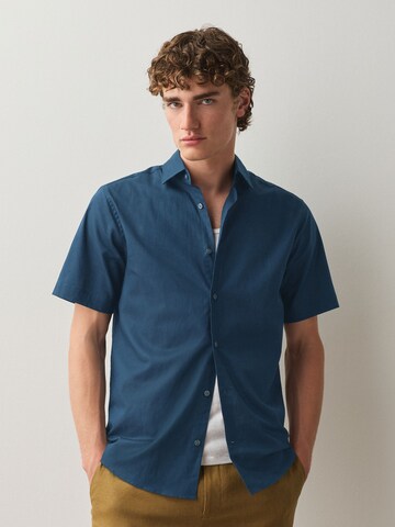 Next Regular Fit Hemd 'N. Premium' in Blau: Vorderseite