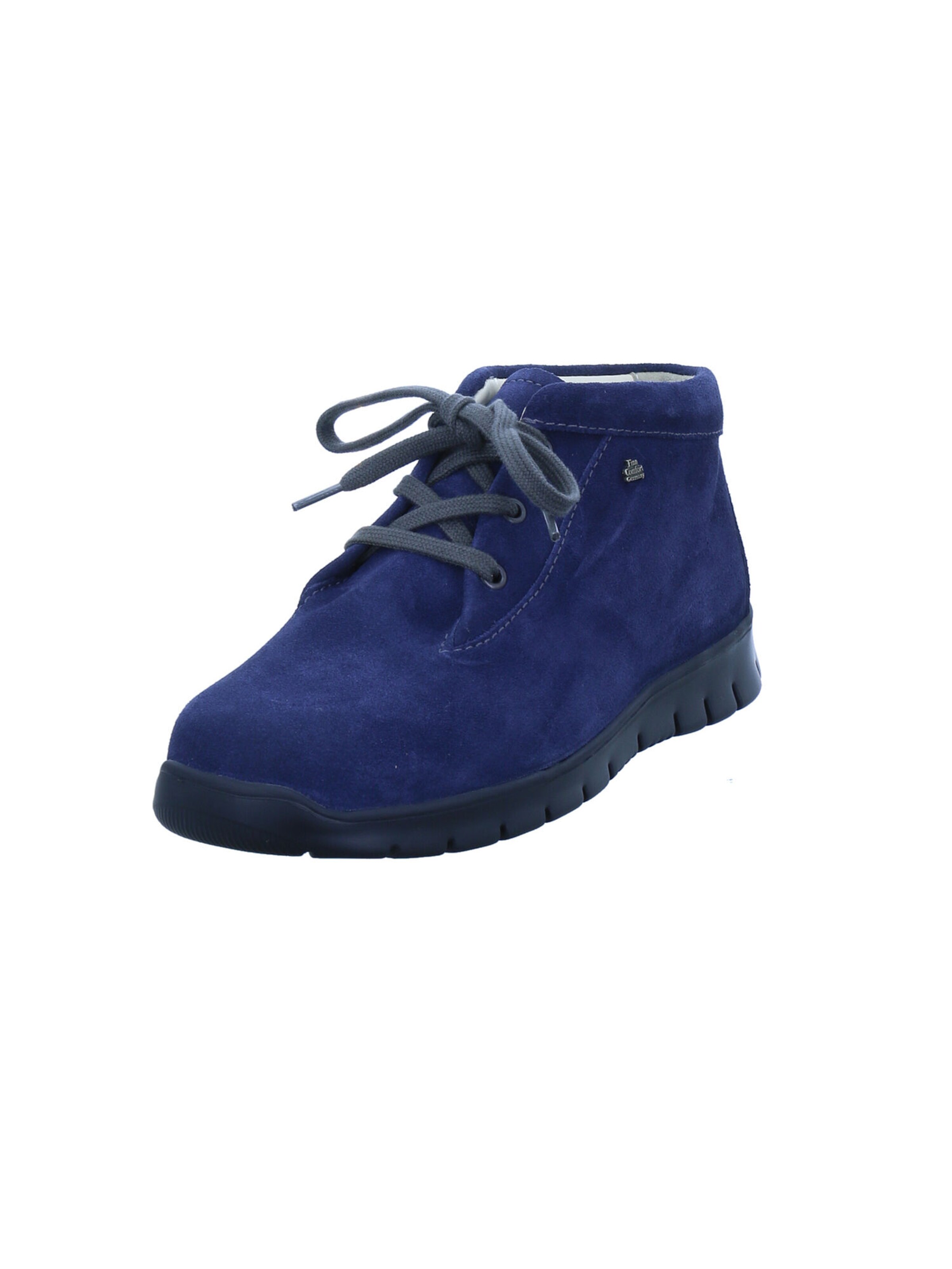 Finn Comfort Lace-Up Ankle Boots 'Leon' in Blue: front