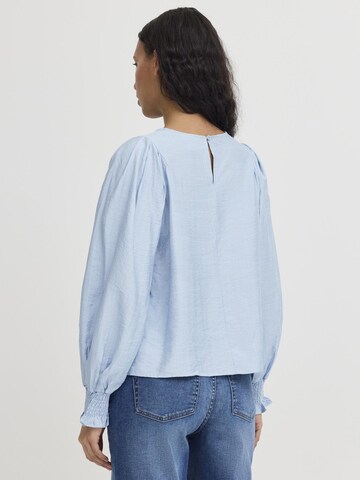 ICHI Langarmbluse ' IXWILMA ' in Blau
