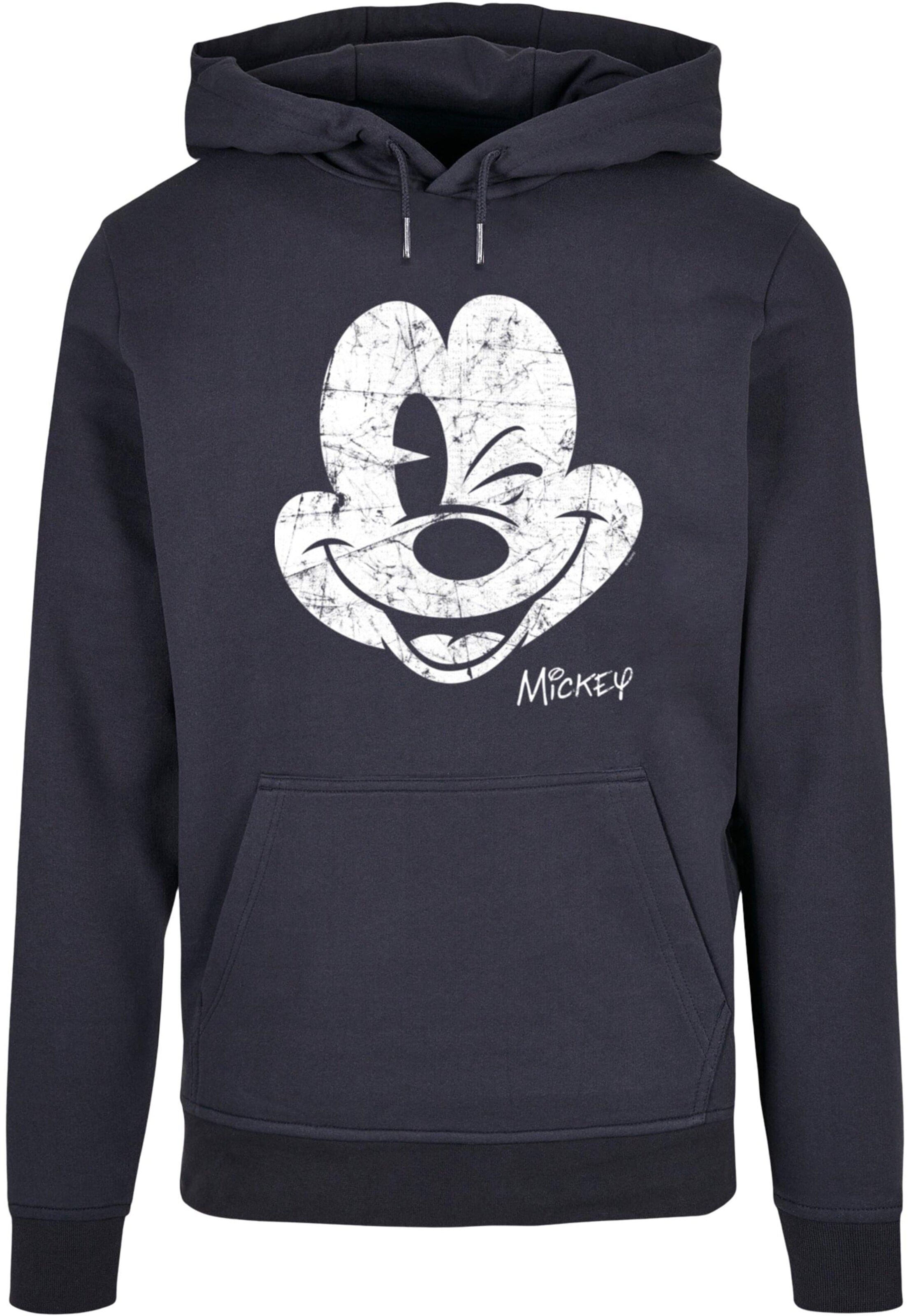 Sweat-shirt 'Mickey Mouse - Distressed' ABSOLUTE CULT en bleu : devant