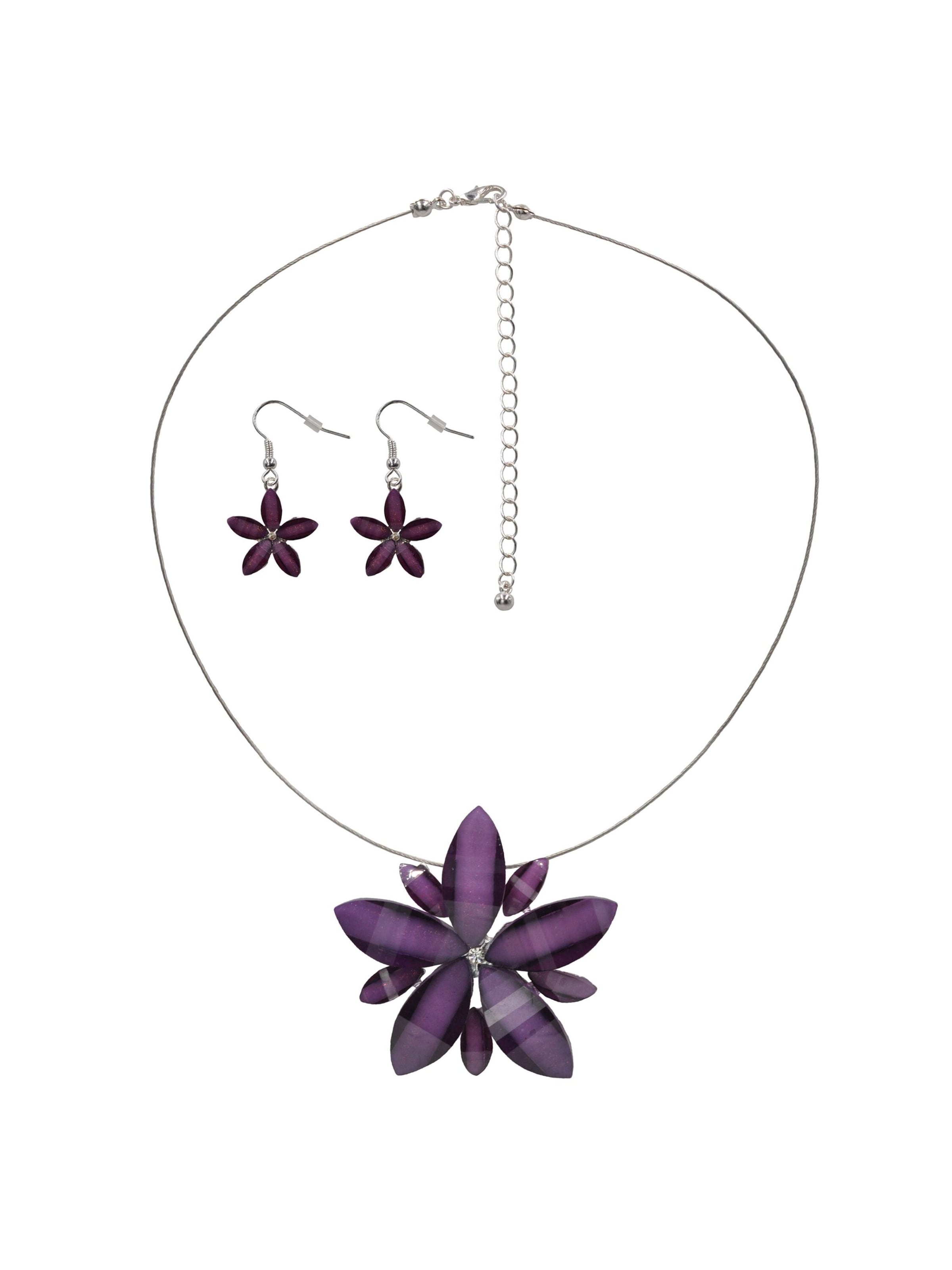 Steuer Jewelry Set in Purple: front