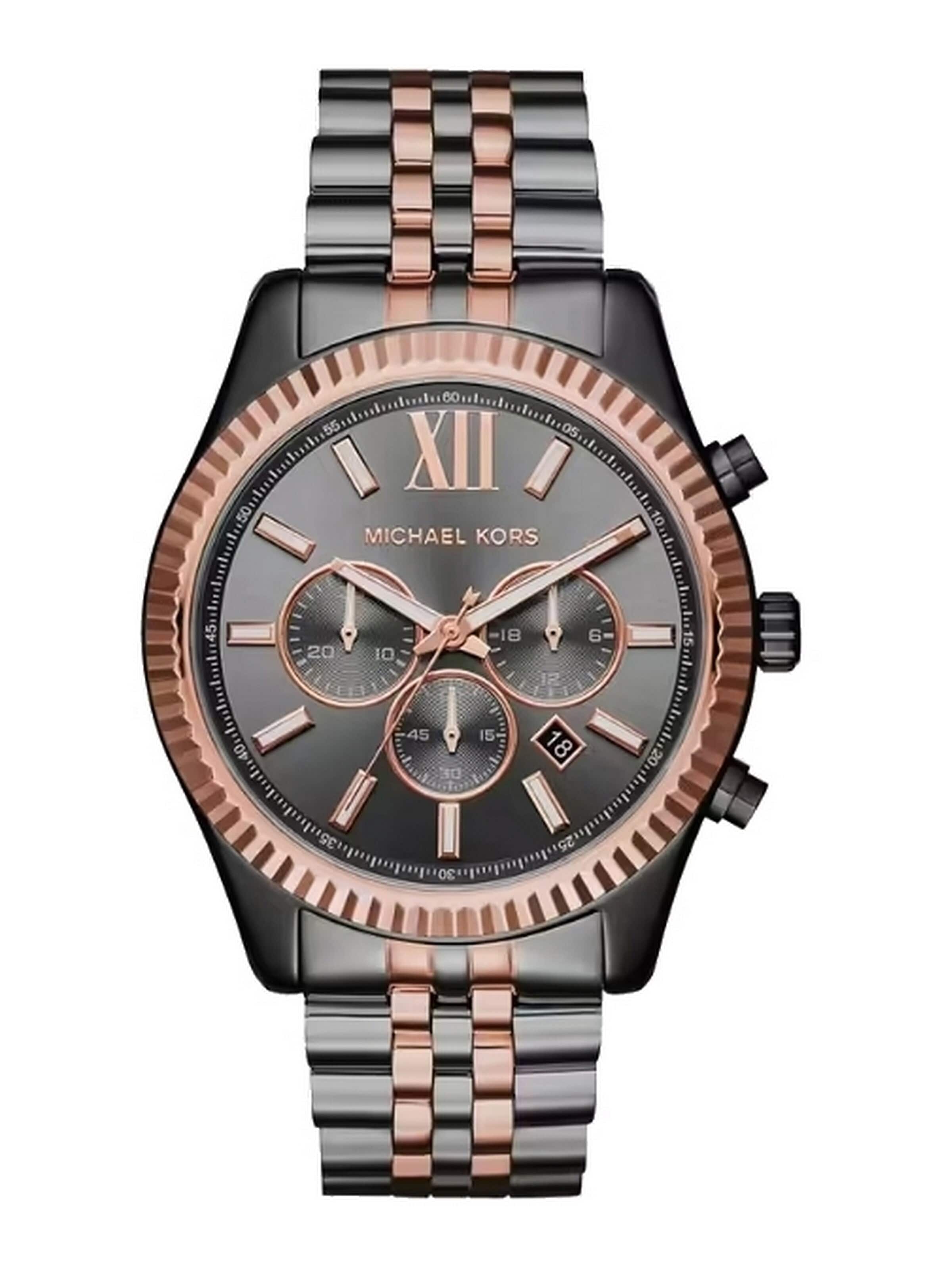 Michael Kors Analog Watch 'Lexington' in Grey: front