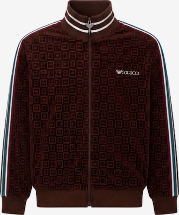 Veste de survêtement Colucci en marron : devant