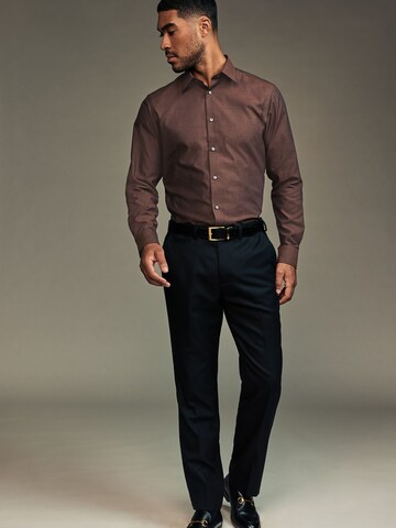 Next Slim fit Πουκάμισο σε καφέ
