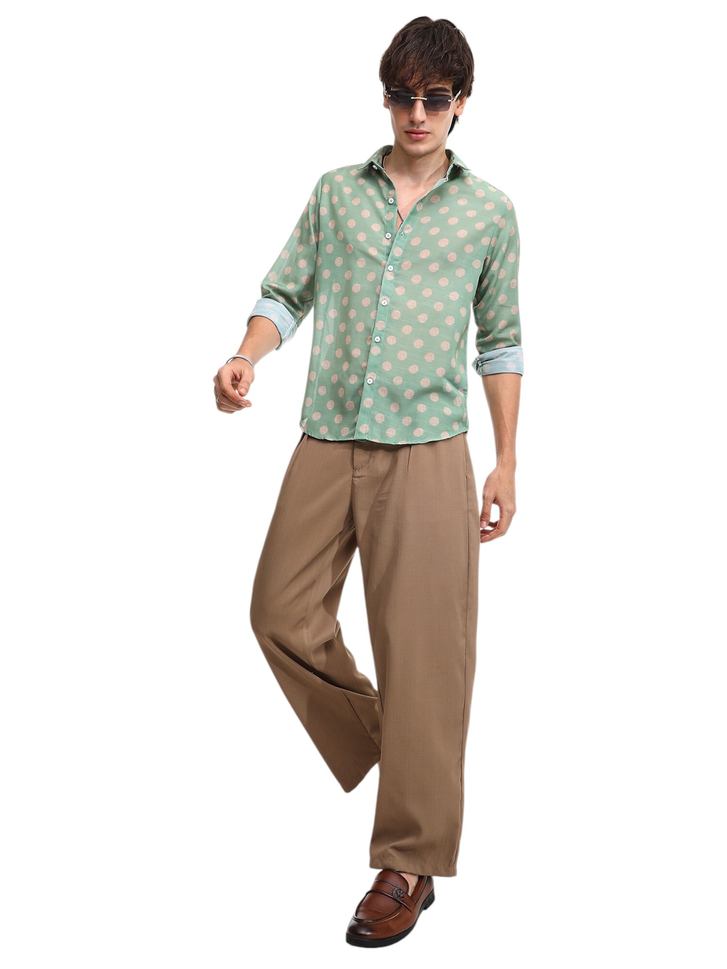 Campus Sutra Средняя посадка Рубашка 'Thomasine' в Зеленый