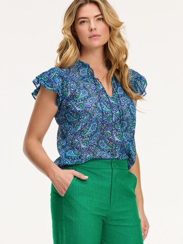 Shiwi Bluse 'Ivy' in Blau: Vorderseite