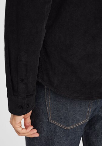 BLEND Regular Fit Hemd 'Clody' in Schwarz