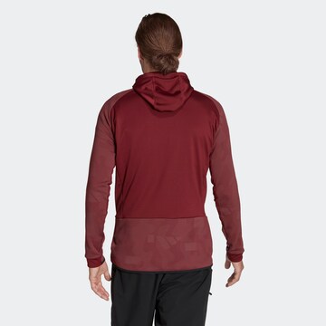 ADIDAS TERREX Athletic Fleece Jacket 'Tech Flooce' in Red