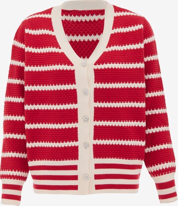 SANIKA Knit Cardigan in Red: front