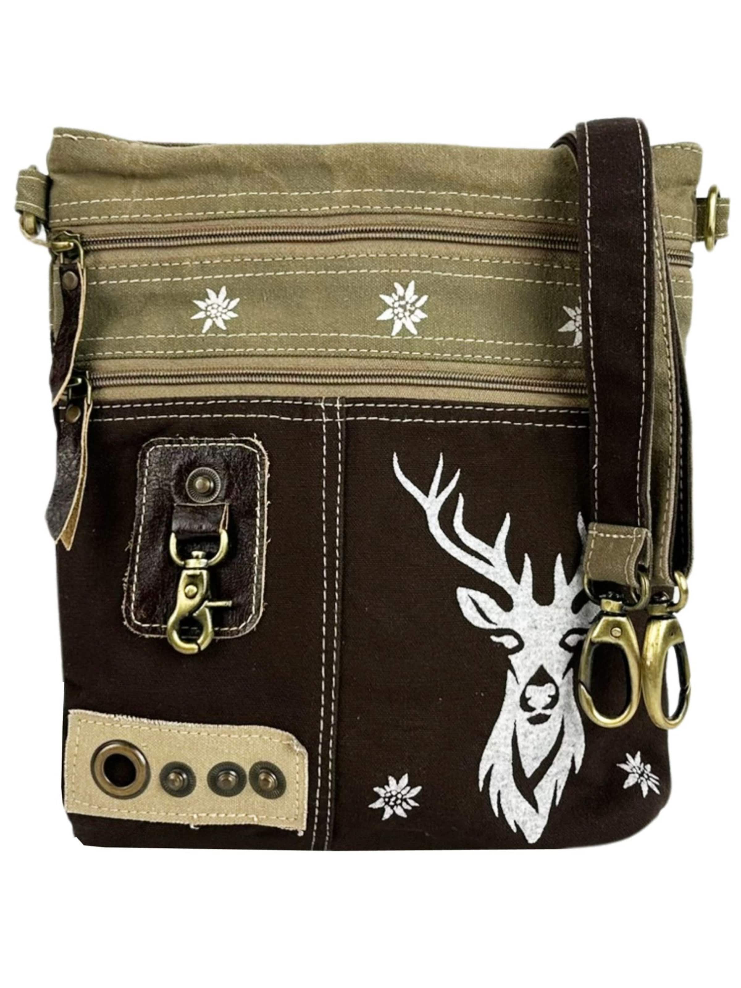 DOMELO Umhängetasche 'Domelo' in Grün: Vorderseite