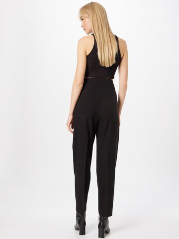 Gina Tricot Regular Pleated Pants 'Melody' in Black