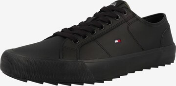 Baskets basses 'Vulcanized' TOMMY HILFIGER en noir : devant