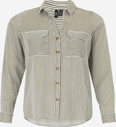 Vero Moda Curve Bluza 'VMBUMPY' u maslinasta / bijela, Pregled proizvoda