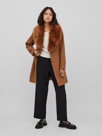 Vila Petite Winter Coat 'METIL' in Brown