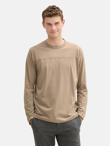 TOM TAILOR Langarmshirt in Braun: Vorderseite