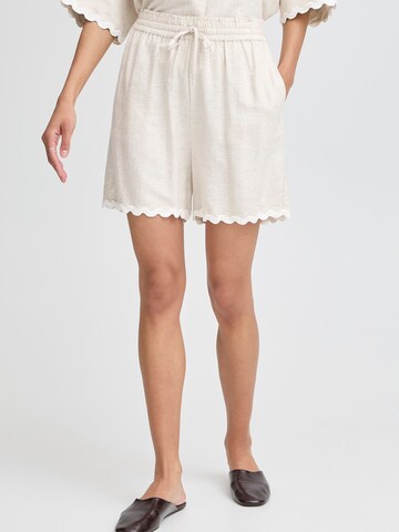 b.young Regular Trousers 'BYHENRIETTA' in Beige: front