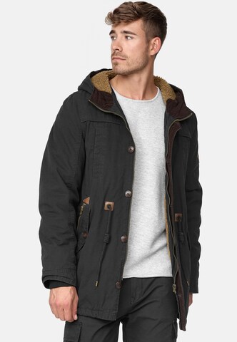 INDICODE JEANS Parka 'Barge' in Schwarz: Vorderseite