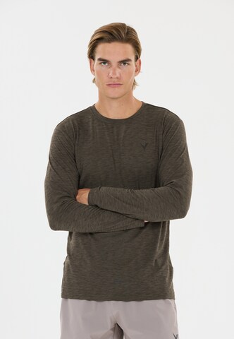 Virtus Langarmshirt 'Jokers V4' in Braun: Vorderseite