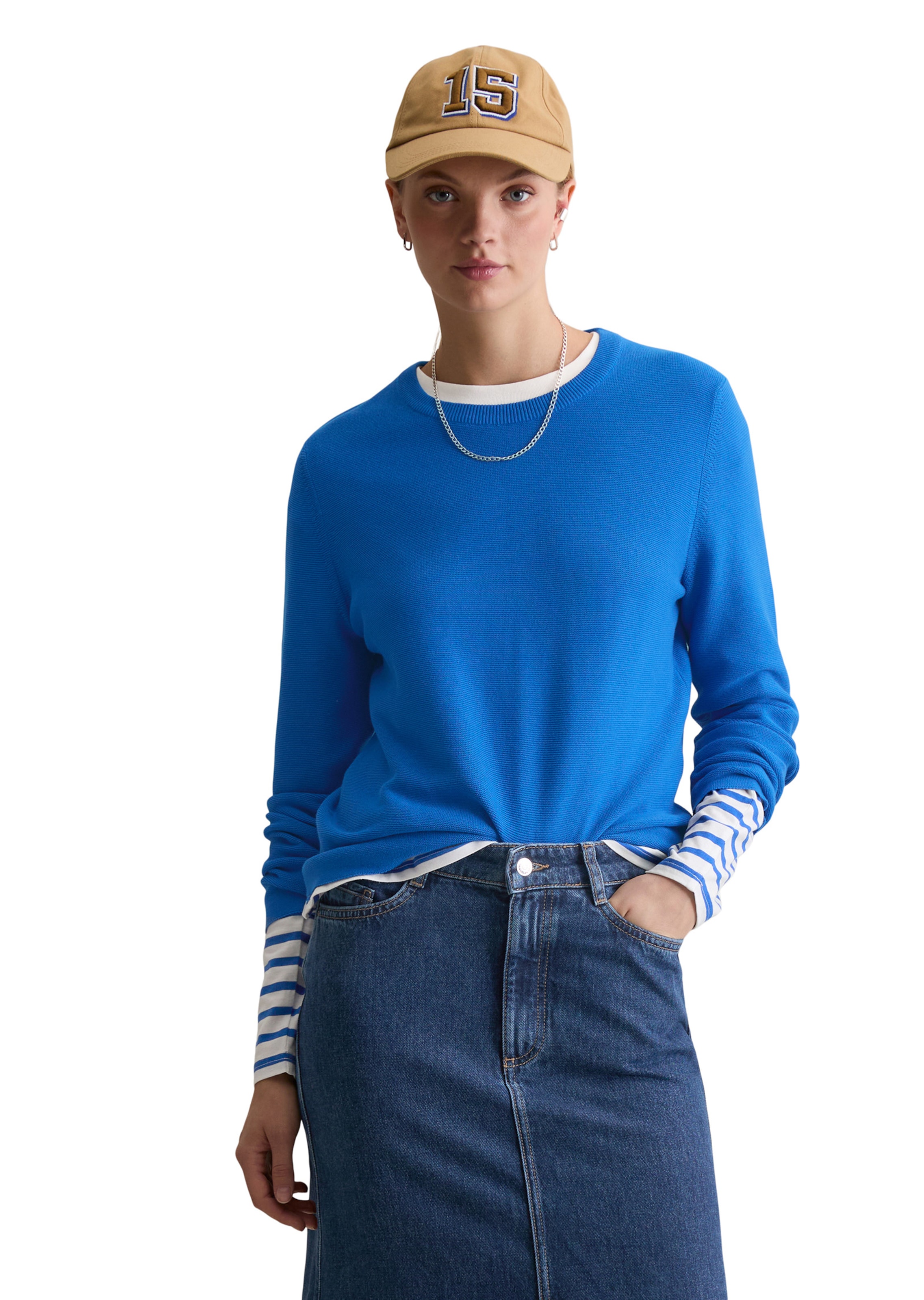 Marc O'Polo DENIM Sweater in Blue: front