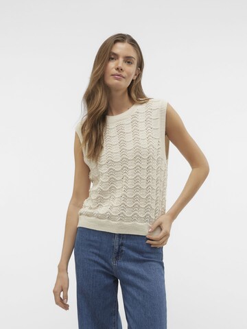 VERO MODA Trui 'TUSCANY' in Beige: voorkant