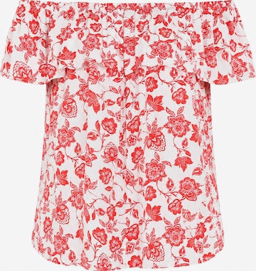 Threadbare Blouse 'THB Coronation Bardot Top' in Red: front