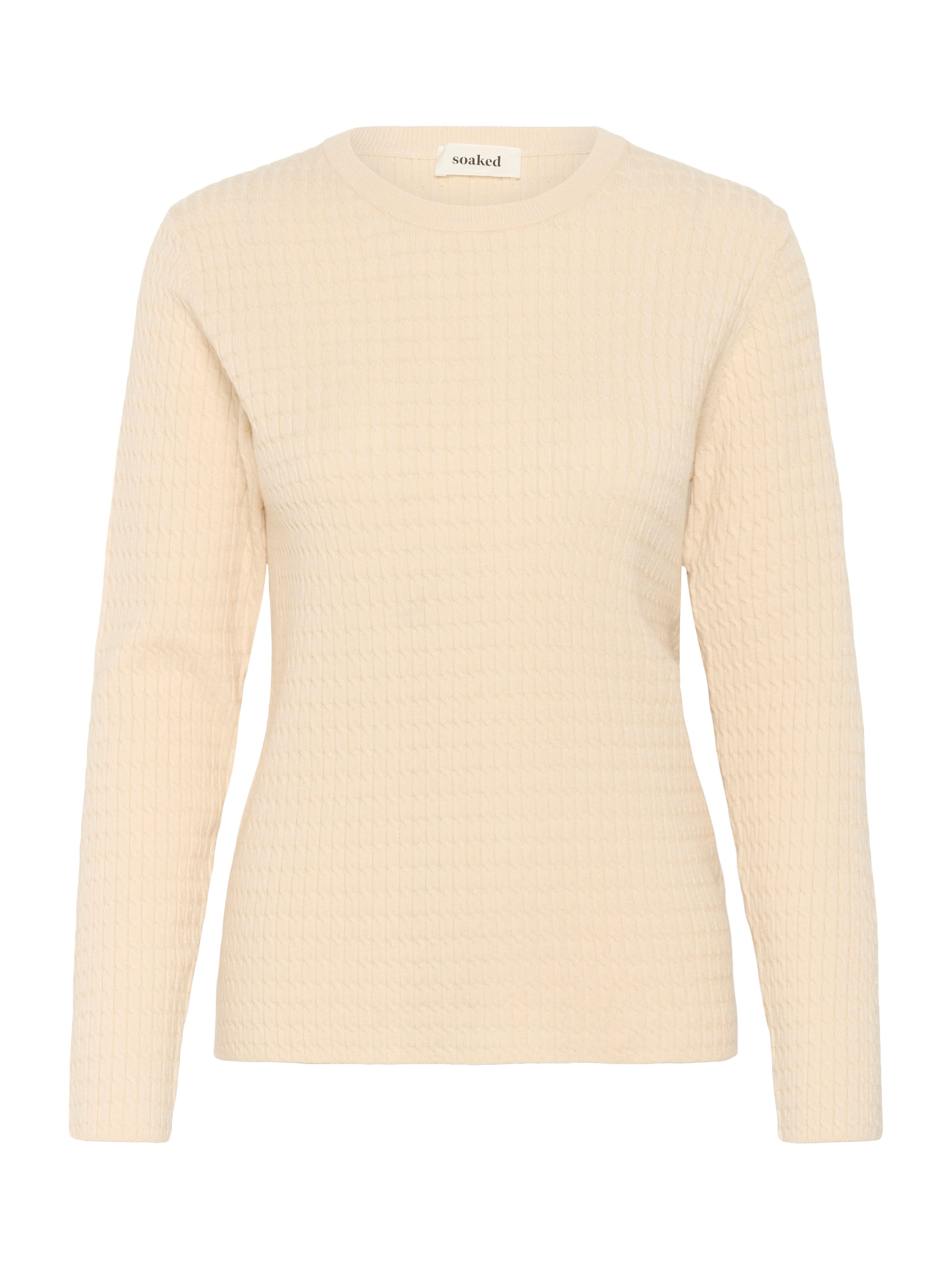 SOAKED IN LUXURY Пуловер 'Spina' в бежово: отпред