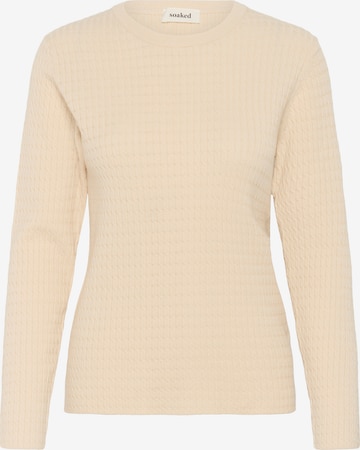 Pull-over 'Spina' SOAKED IN LUXURY en beige : devant