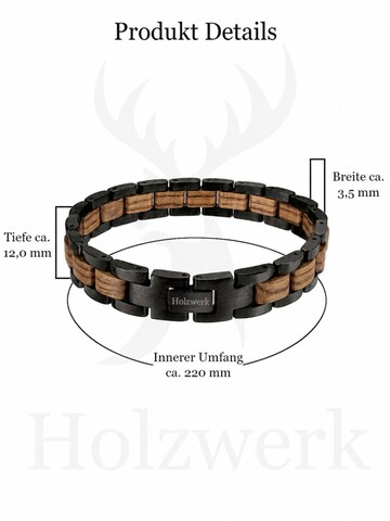 Holzwerk - Pulsera 'BORNSEE' en marrón