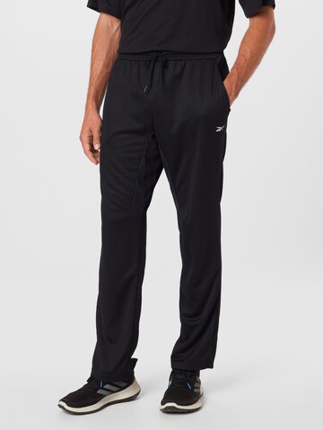 Regular Pantalon de sport Reebok en noir : devant