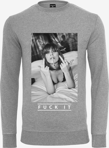 MT Men Sweatshirt 'Fuck It 2.0' in Grey: front