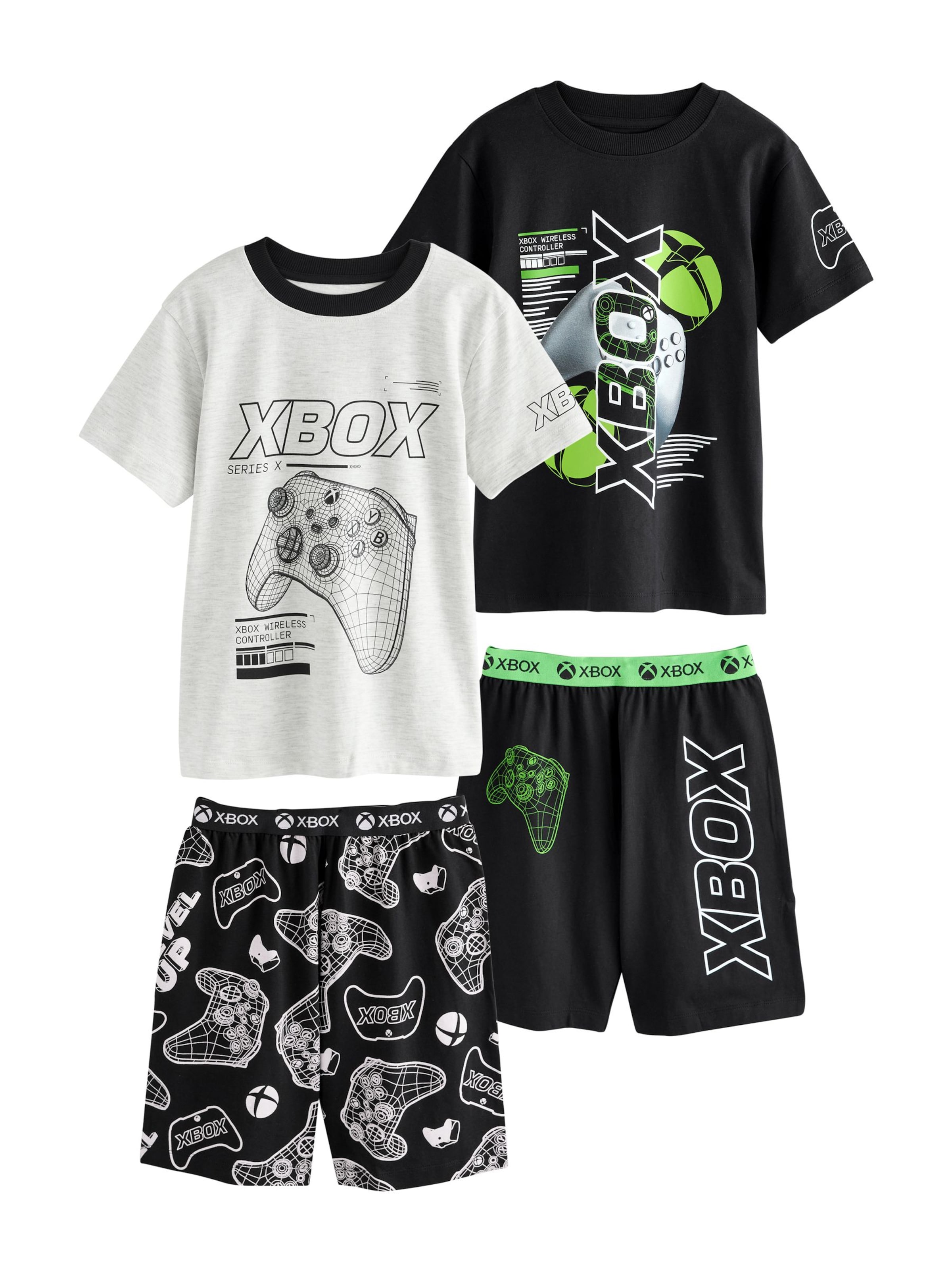 Pijamale de la Next pe negru: față