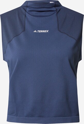 ADIDAS TERREX Sports top in Blue: front