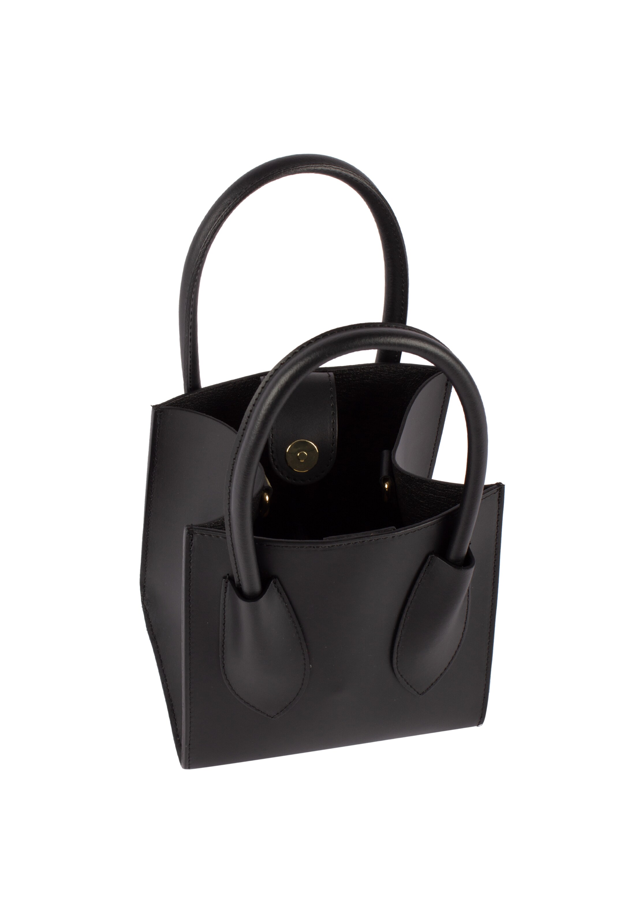 Borsa a mano di faina in nero