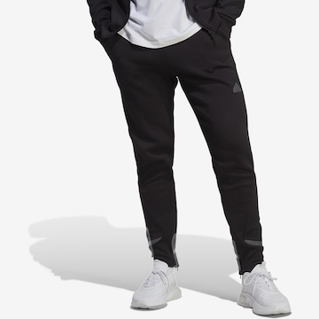 ADIDAS SPORTSWEAR Slimfit Sportbroek in Zwart: voorkant