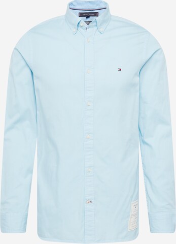 Coupe regular Chemise Tommy Remixed en bleu : devant