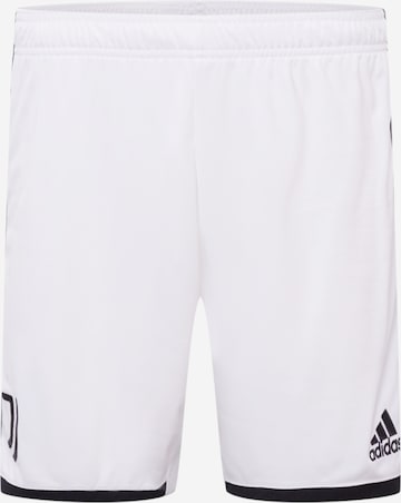 ADIDAS SPORTSWEAR Regular Workout Pants 'Juventus 22/23 Home' in White: front