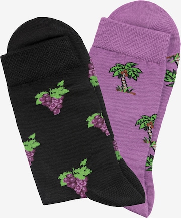 JOHN DEVIN Socks in Purple: front