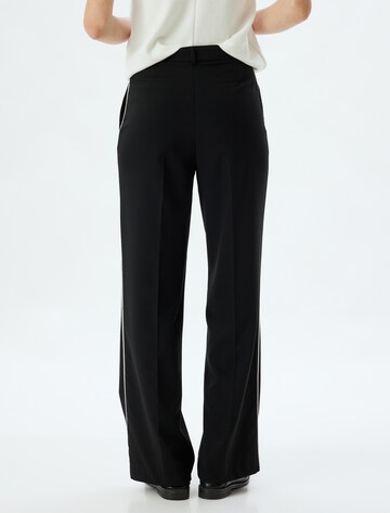 Koton Wide leg Trousers with creases in Black