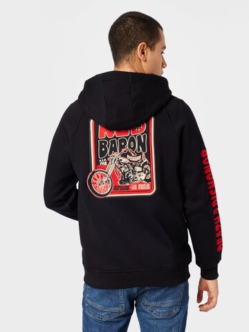 King Kerosin Sweatjacke 'RED BARON' in Schwarz