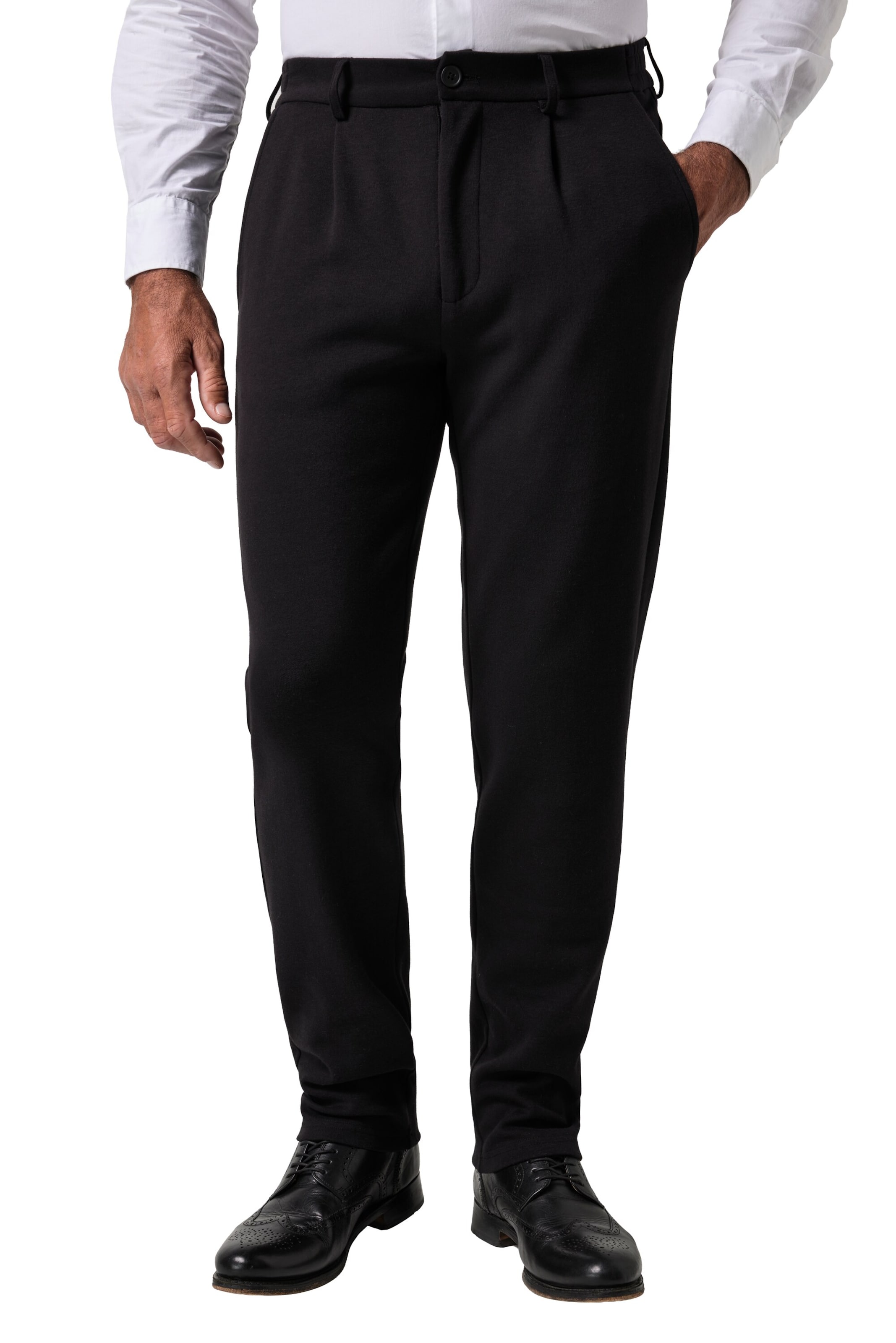 JP1880 Regular Broek in Zwart: voorkant