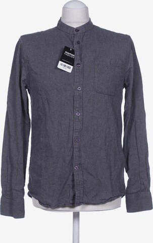 KnowledgeCotton Apparel Button Up Shirt in M in Grey: front