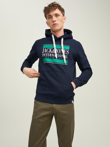 JACK & JONES Sweatshirt 'International' in Blauw: voorkant