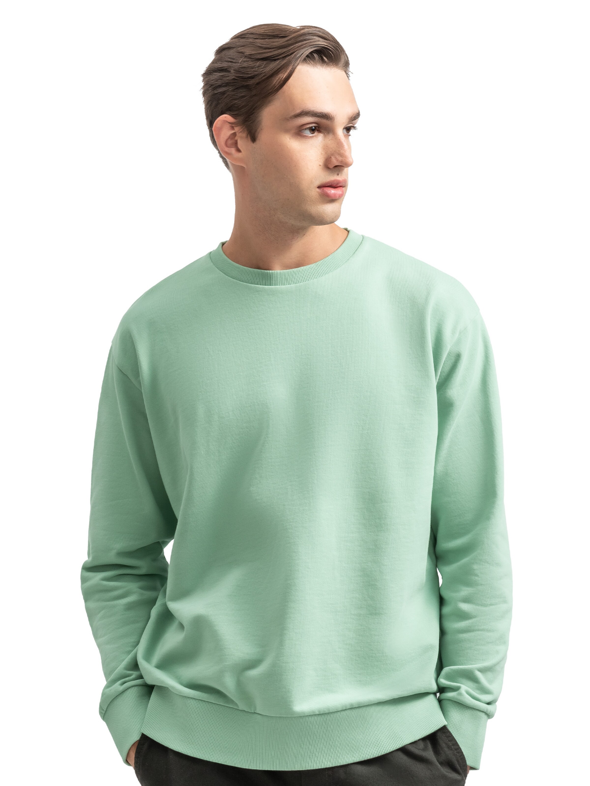 Sweat-shirt 'Ruga' Kaft en vert : devant