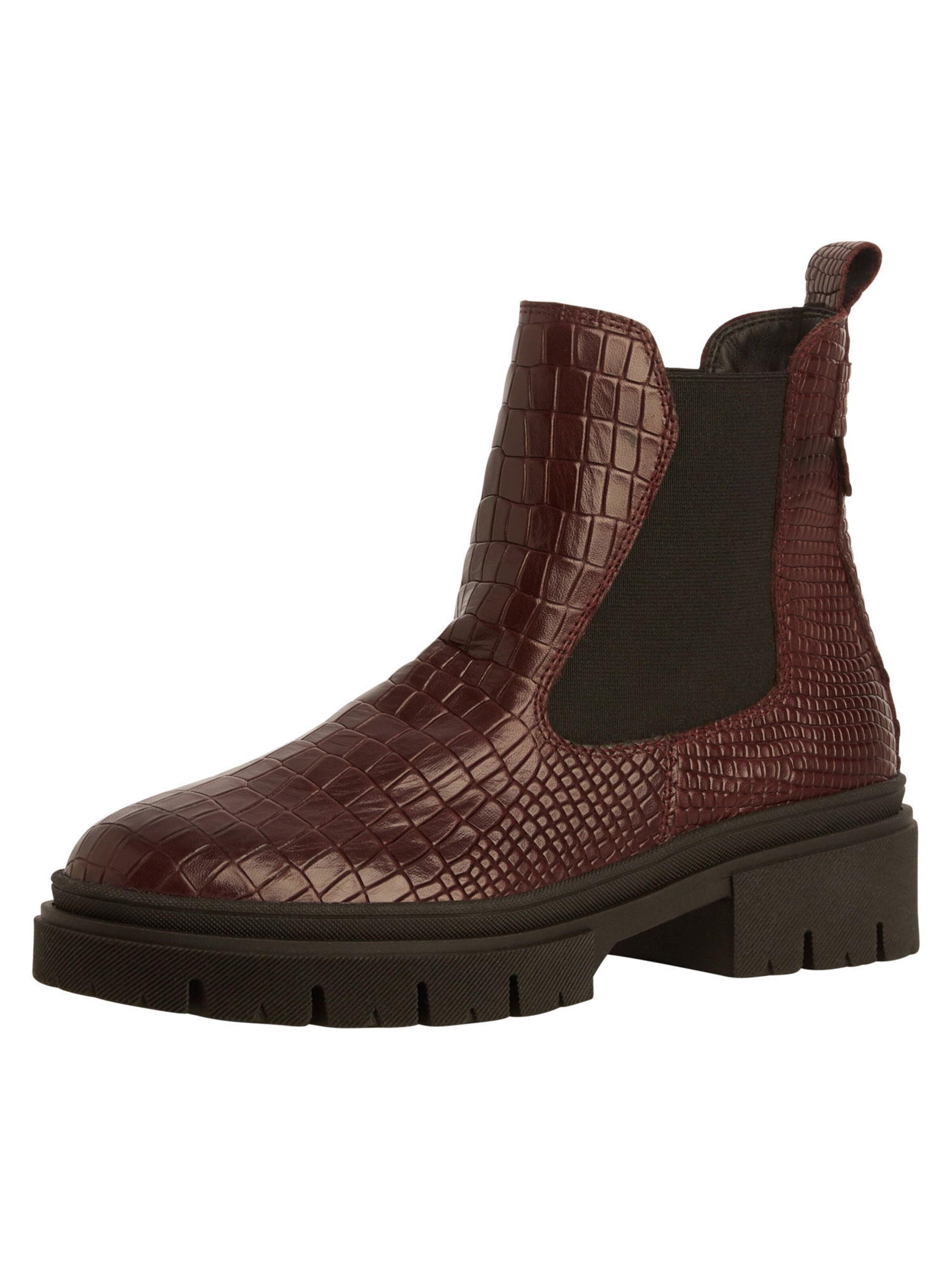 Tamaris Chelsea boots in Rood: voorkant