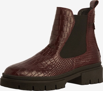 Chelsea Boots Tamaris en rouge : devant